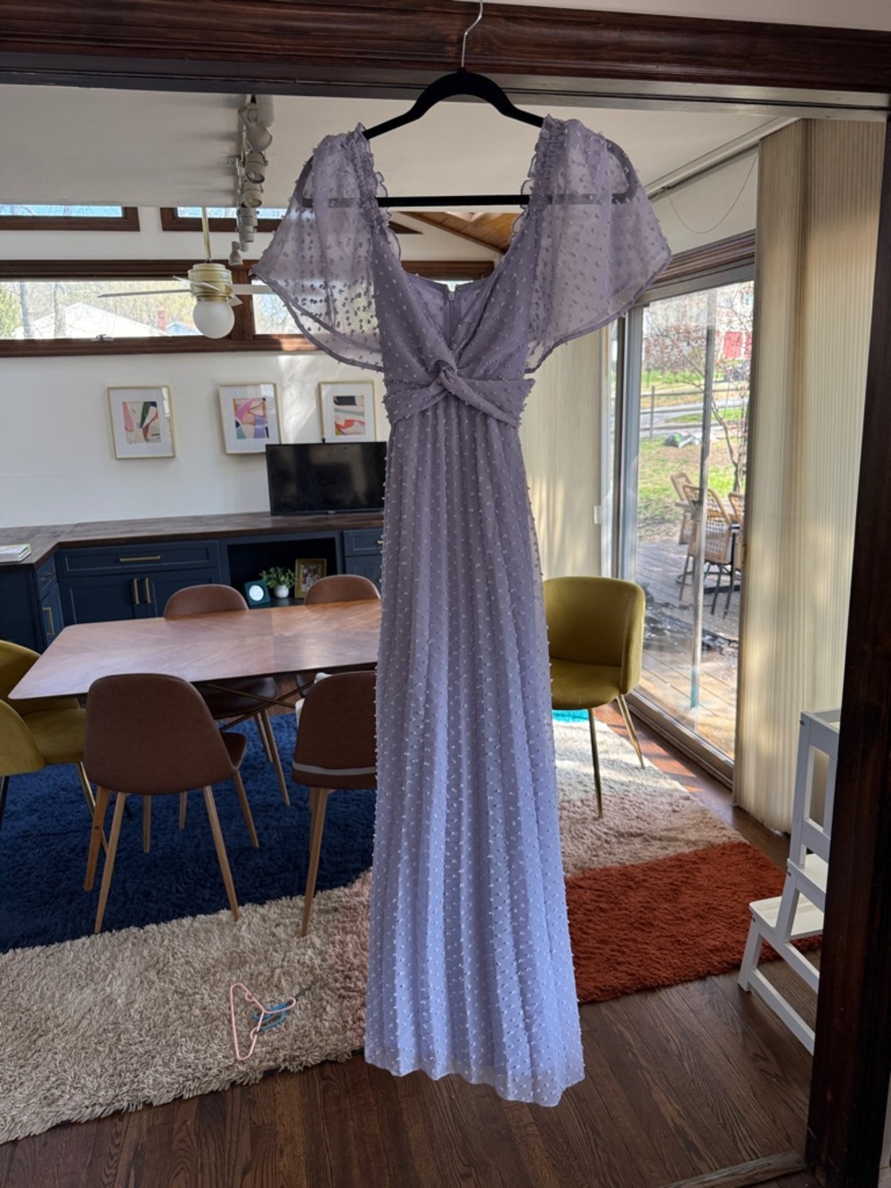 ASOS Lavender Textured Maternity Size 2 Maxi Dress